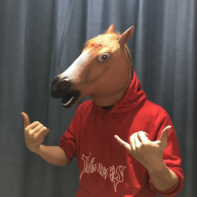 Halloween Latex Horse Head Mask