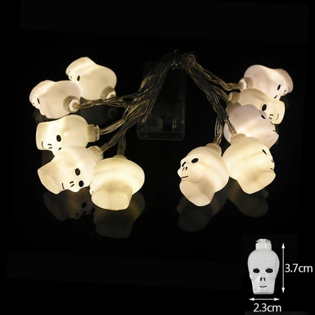 Halloween Pumpkin Spider Bat Skull String Lights