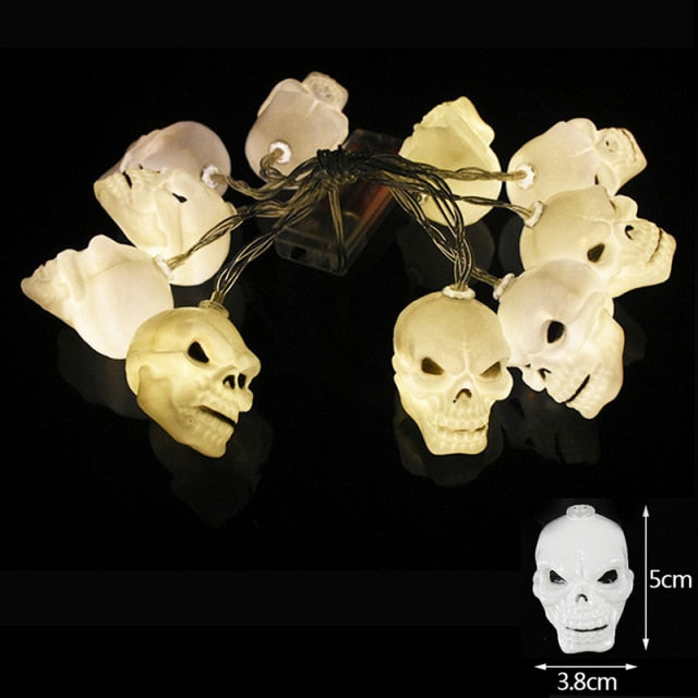 Halloween Pumpkin Spider Bat Skull String Lights