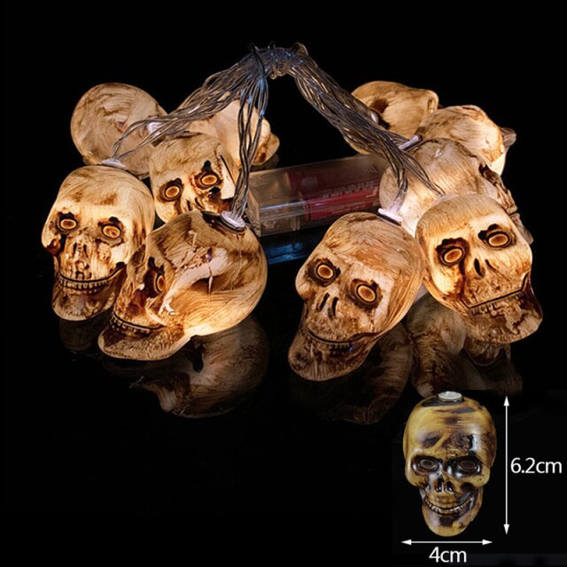 Halloween Pumpkin Spider Bat Skull String Lights