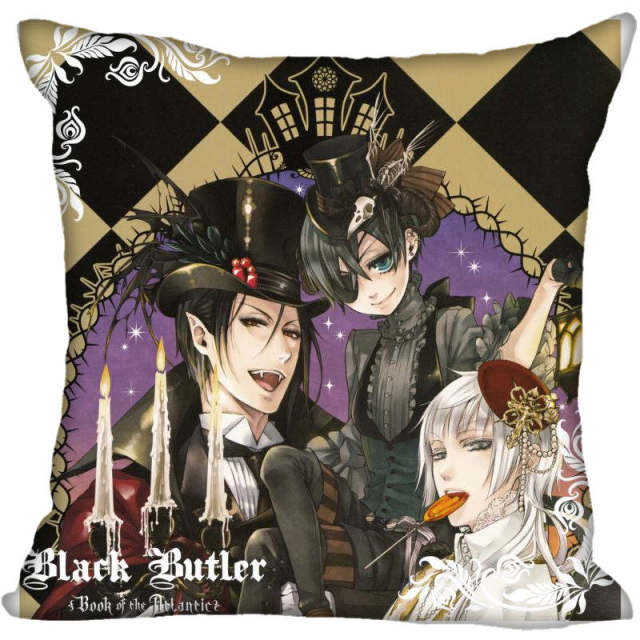 Black Butler Halloween Decorative Pillow