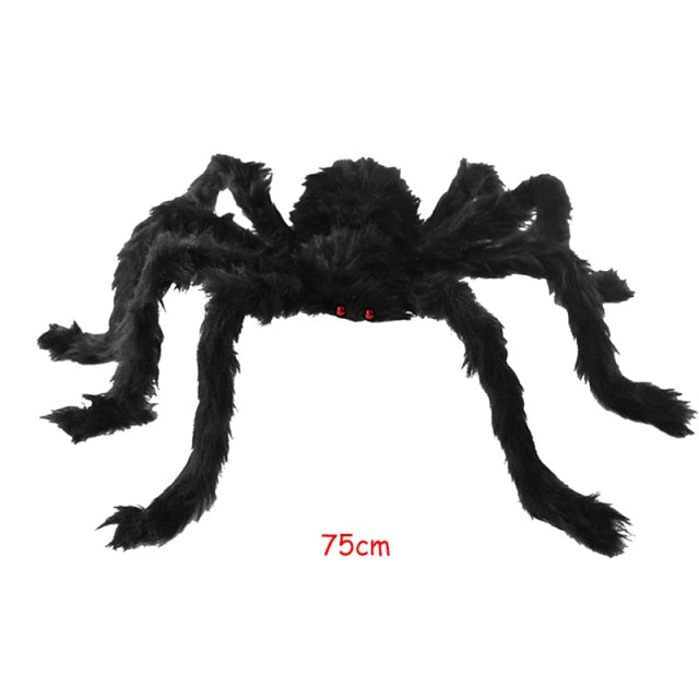 Horror Giant Black Plush Spider For Halloween