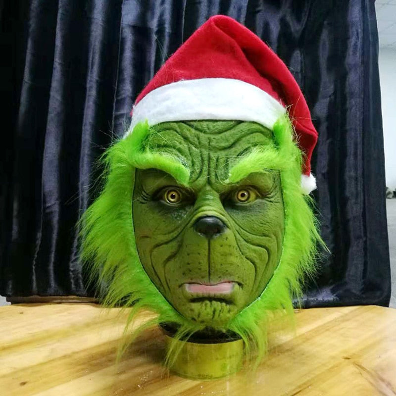 Funny Grinch Mask For Christmas Or Halloween – adults