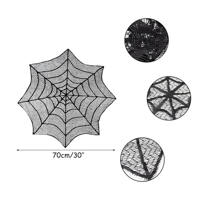 Halloween Lace Spider Web Skeleton For Decor