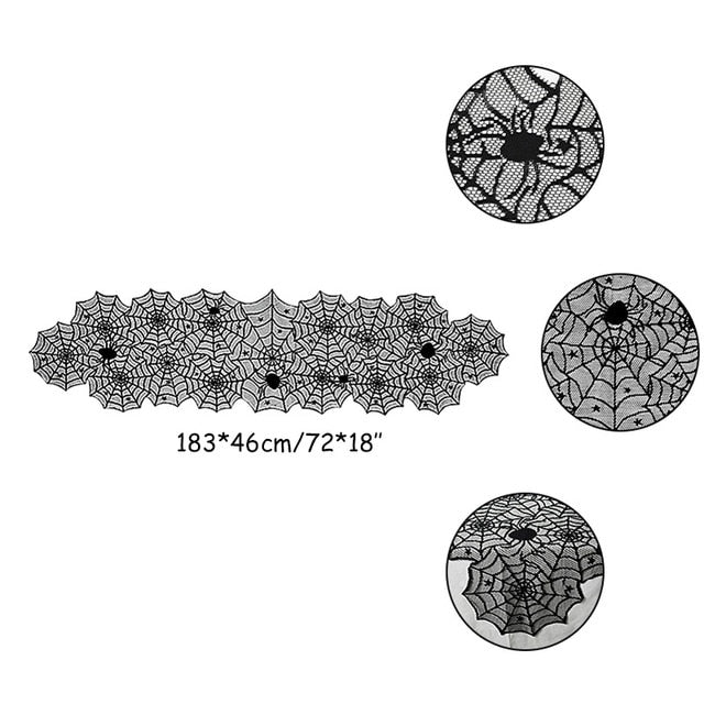 Halloween Lace Spider Web Skeleton For Decor