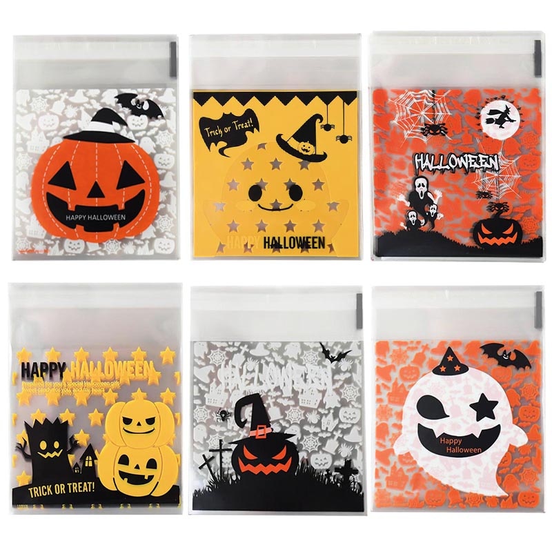 Candy Bag Pumpkin Ghost Cookie