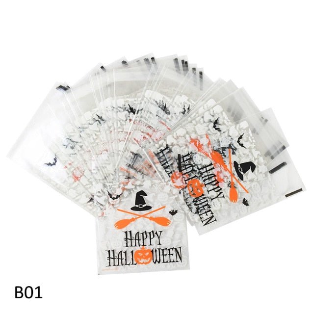 Candy Bag Pumpkin Ghost Cookie