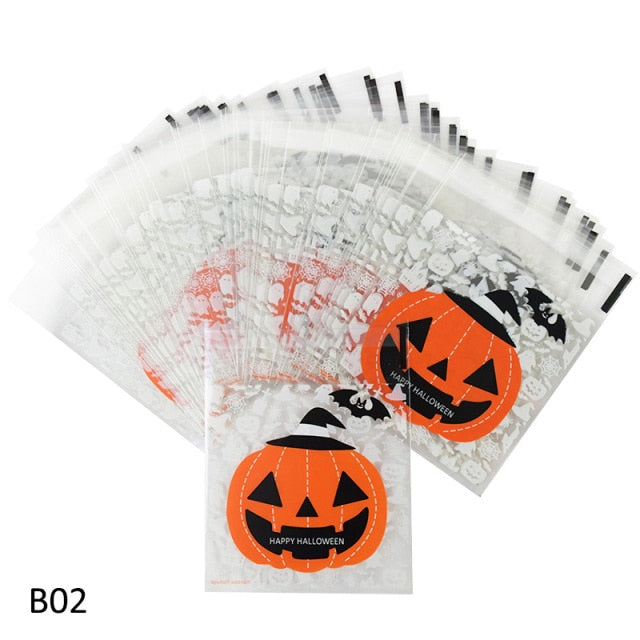 Candy Bag Pumpkin Ghost Cookie