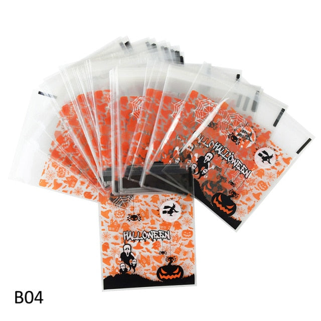 Candy Bag Pumpkin Ghost Cookie