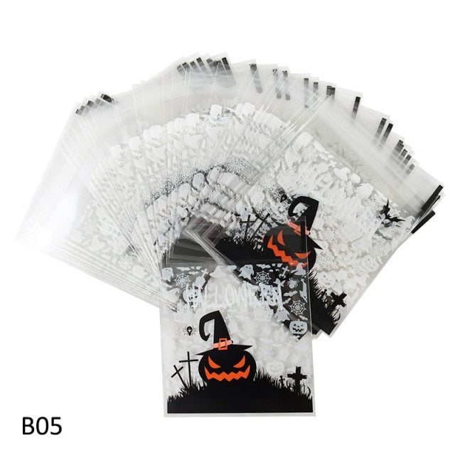 Candy Bag Pumpkin Ghost Cookie