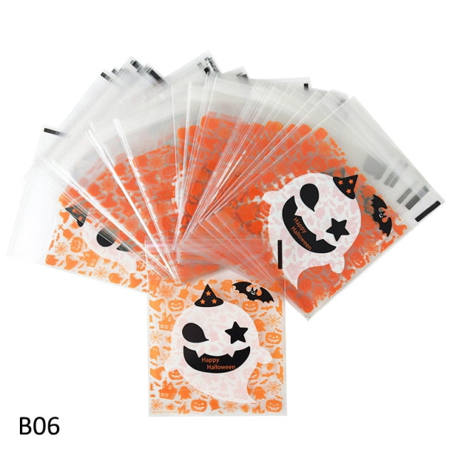 Candy Bag Pumpkin Ghost Cookie