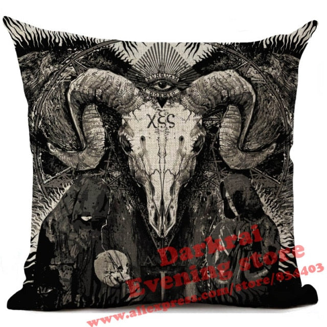 Horror Pattern Sofa Pillow Cover