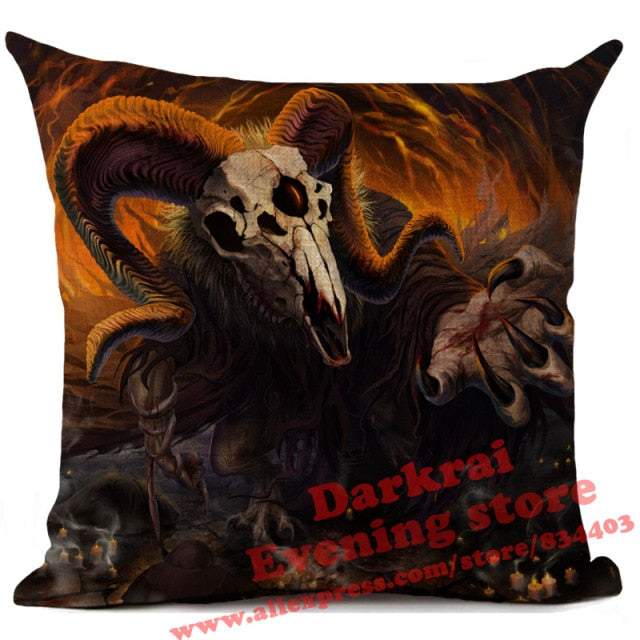 Horror Pattern Sofa Pillow Cover