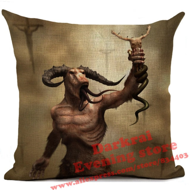 Horror Pattern Sofa Pillow Cover