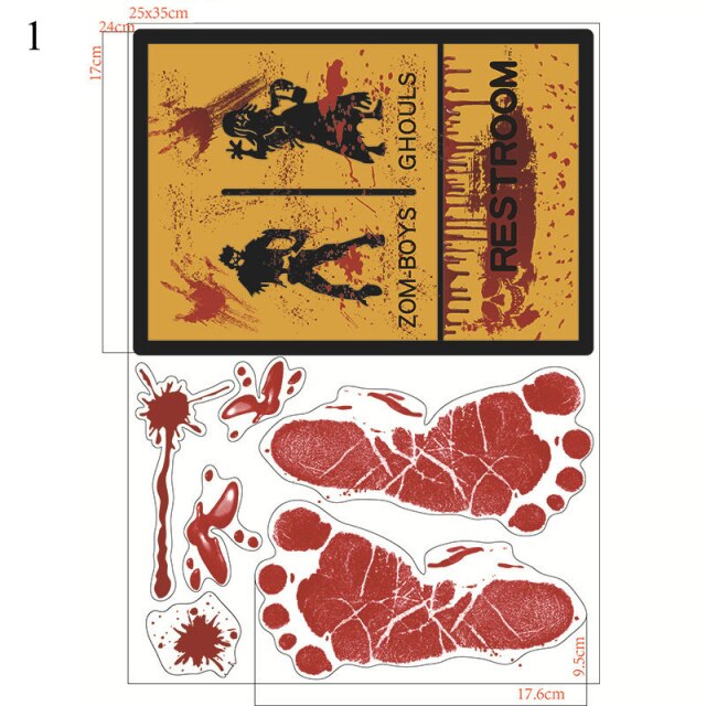 Halloween Bloody Handprint stickers