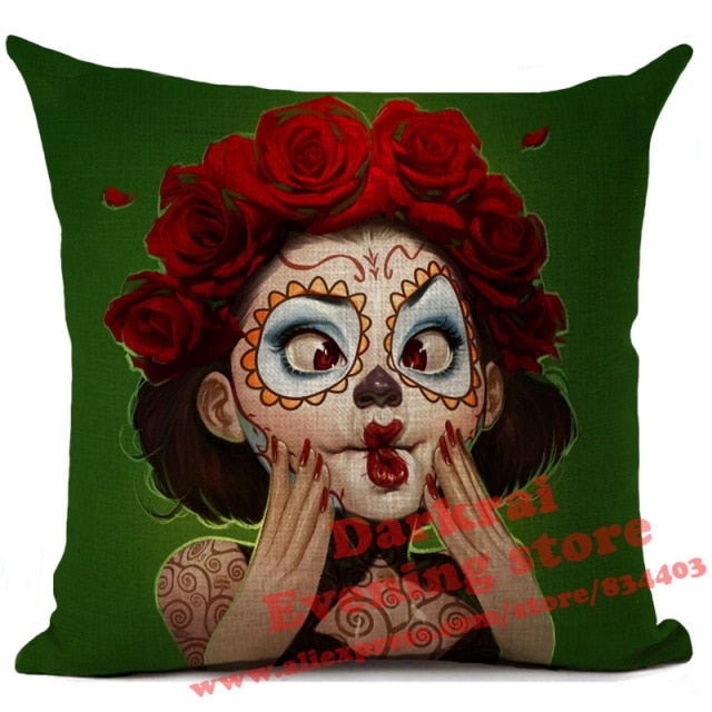 Mexican Horror Halloween Cushion Cover