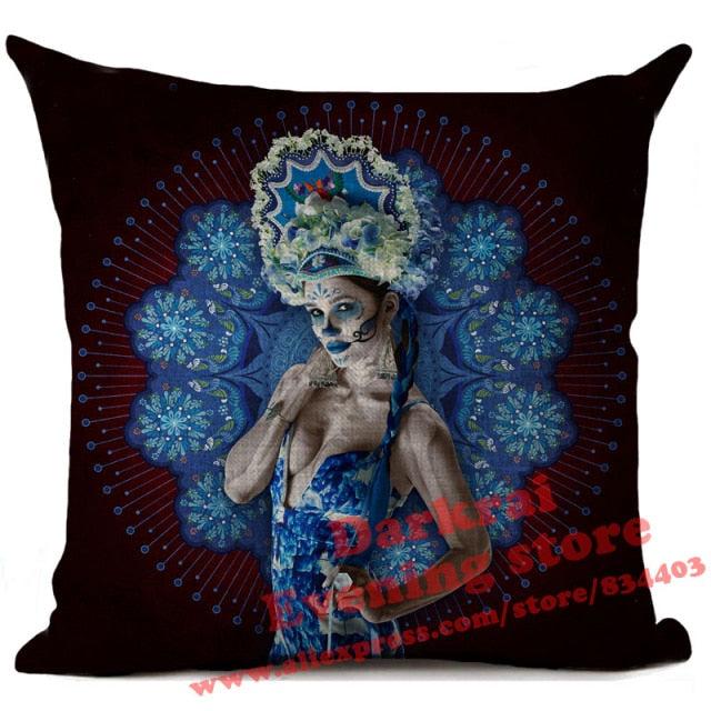 Mexican Horror Halloween Cushion Cover