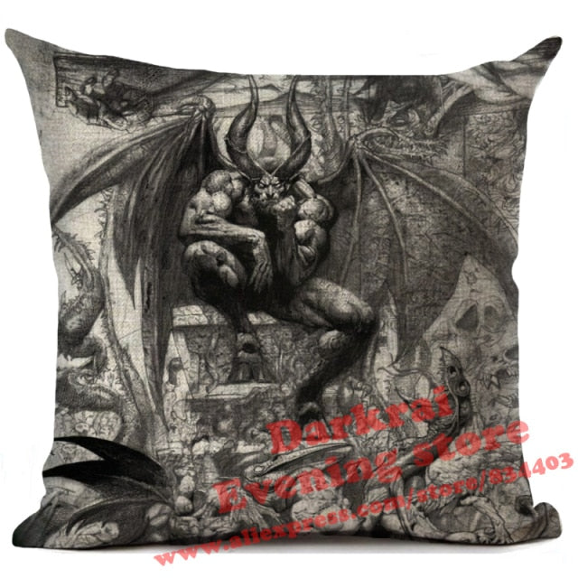 Horror Pattern Sofa Pillow Cover