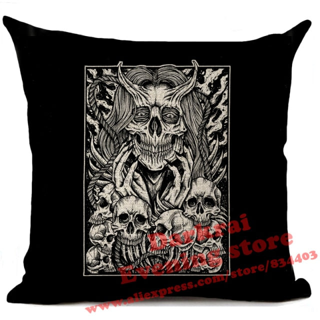Horror Pattern Sofa Pillow Cover