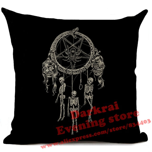 Horror Pattern Sofa Pillow Cover