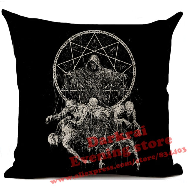 Horror Pattern Sofa Pillow Cover