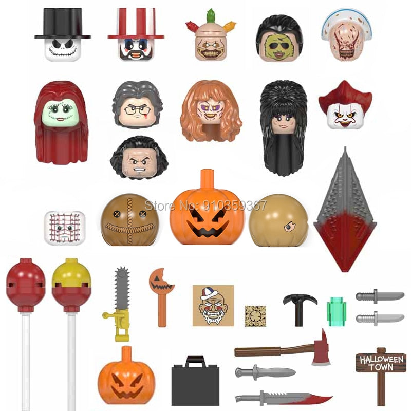 Single Sell Halloween Clown Action Figure