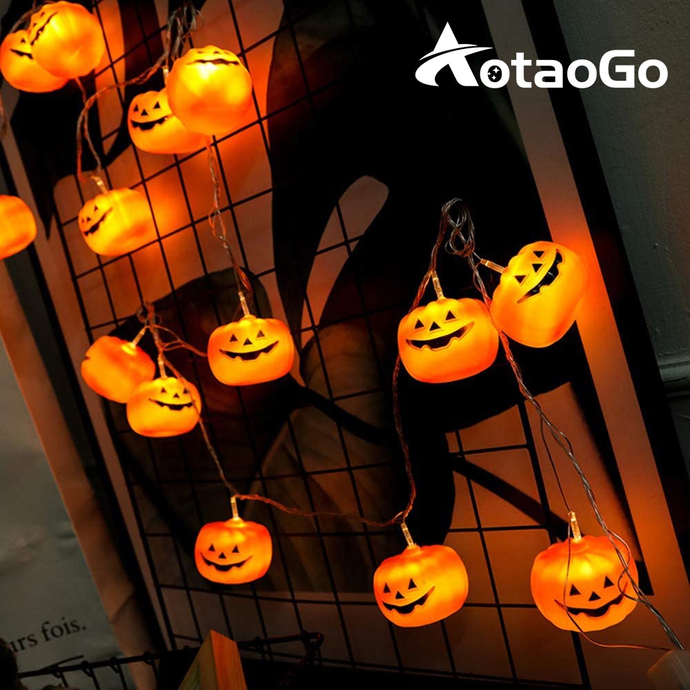 Halloween pumpkin string lights decoration