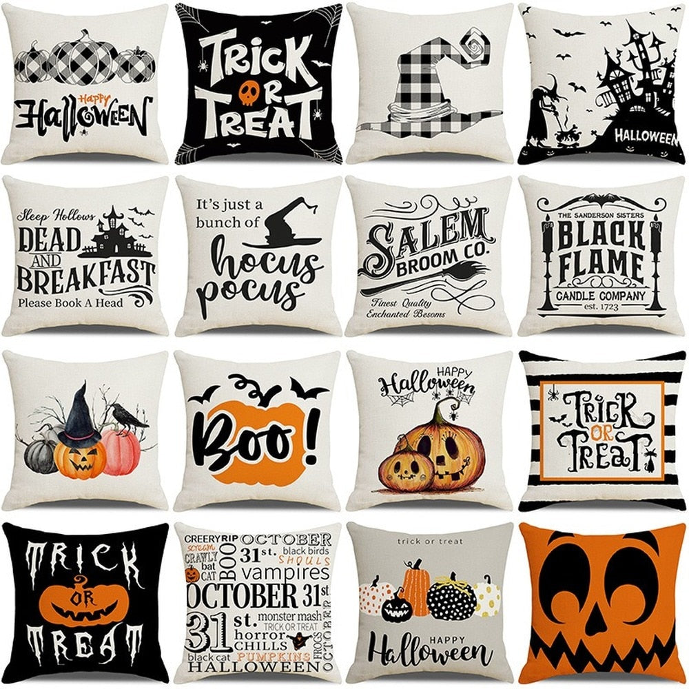 Pumpkin Cushion Cover For Halloween