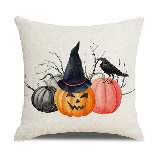 Pumpkin Cushion Cover For Halloween