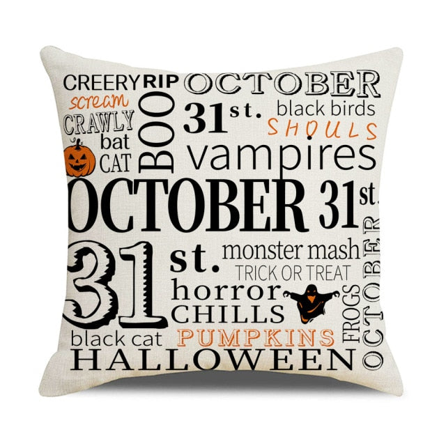 Pumpkin Cushion Cover For Halloween