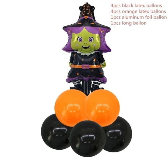 10pcs Halloween Balloons Pumpkin mini Spider Bat - All Halloween Costumes