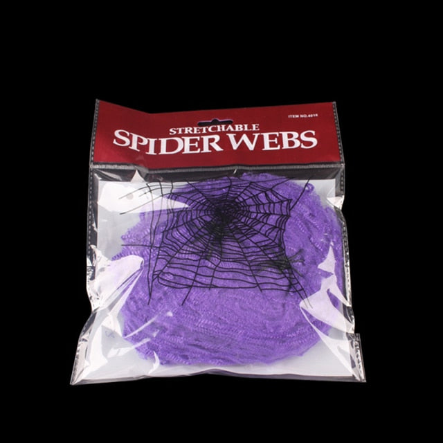 Scary Party Scene Props White Stretchy Cobweb Spider Web