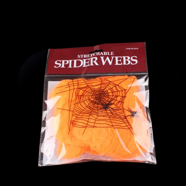 Scary Party Scene Props White Stretchy Cobweb Spider Web