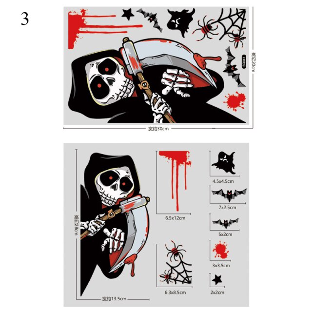 Halloween Bloody Handprint stickers