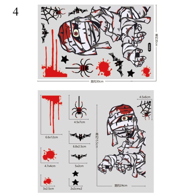 Halloween Bloody Handprint stickers