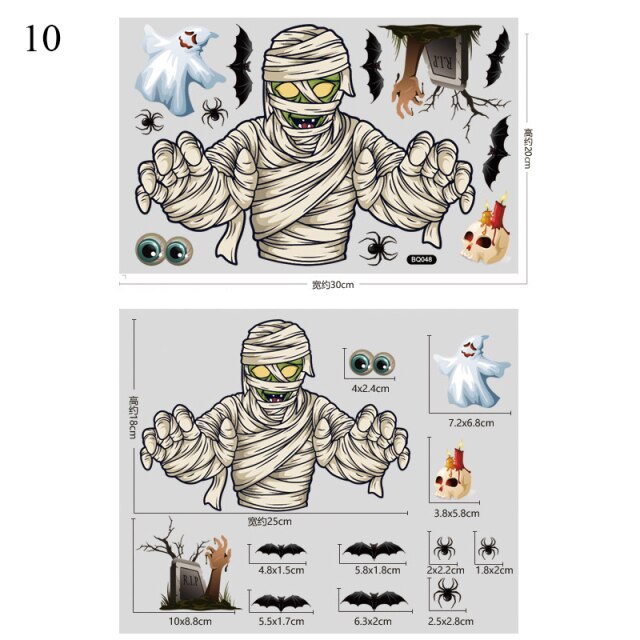 Halloween Bloody Handprint stickers