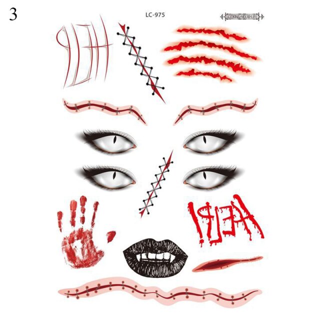 Halloween Bloody Handprint stickers