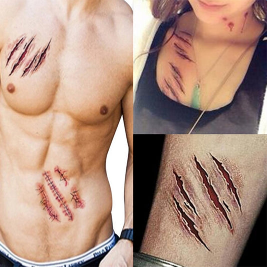 Body Wound Tattoo For Halloween