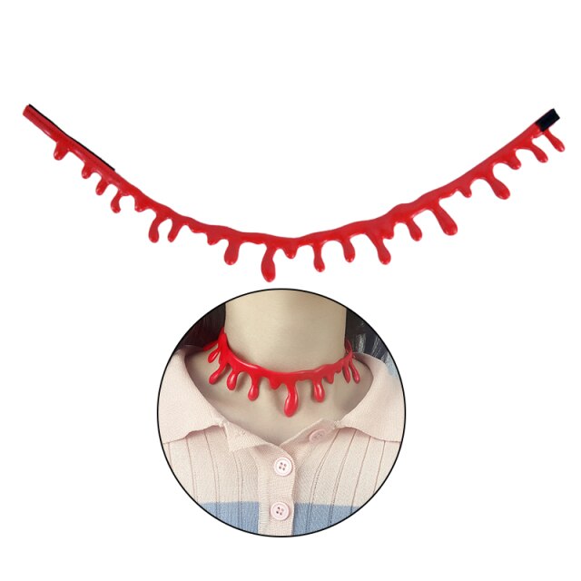 Scary Blood Drip Vampire Choker