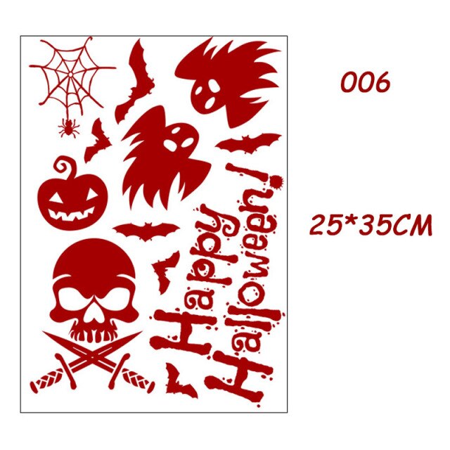 Horror Blood Handprint Footprint Sticker