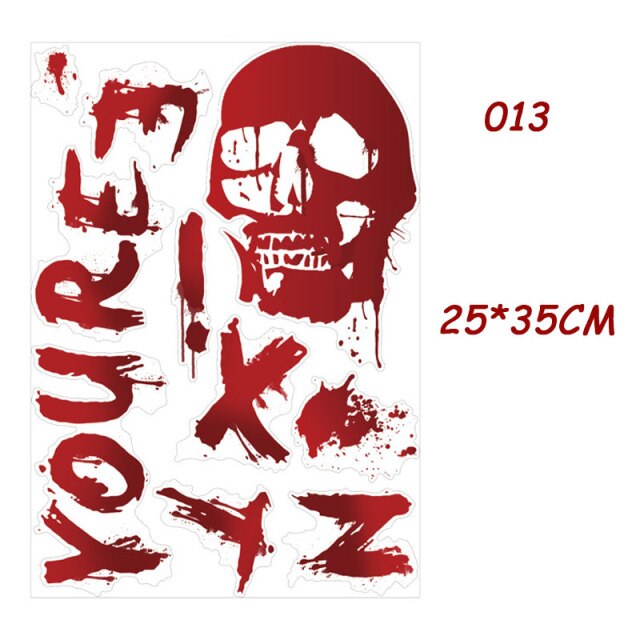 Horror Blood Handprint Footprint Sticker