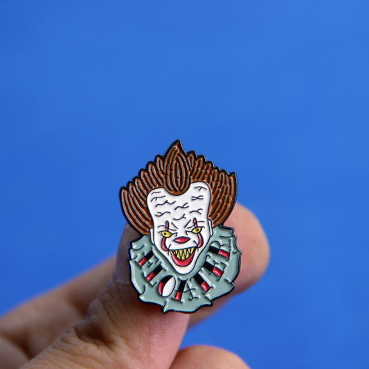 Stephen King IT Clown Enamel Pin Brooch