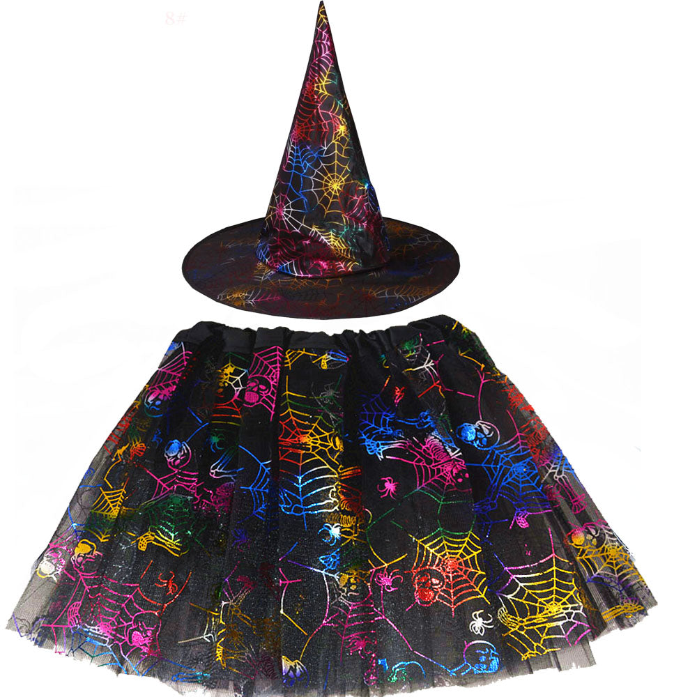 Spider Web Tutu Cobweb Skirt Witch Wizard Hat Tulle Outfits