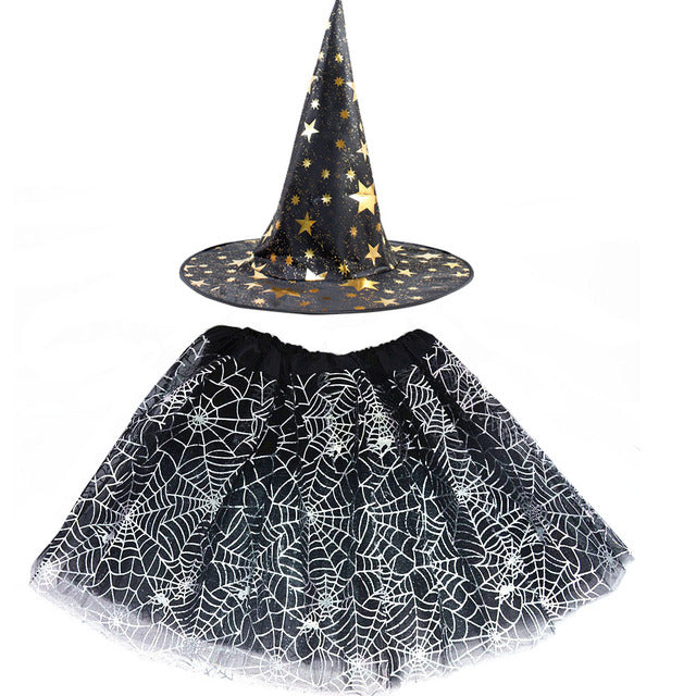 Spider Web Tutu Cobweb Skirt Witch Wizard Hat Tulle Outfits