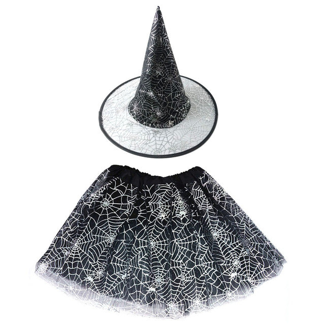 Spider Web Tutu Cobweb Skirt Witch Wizard Hat Tulle Outfits