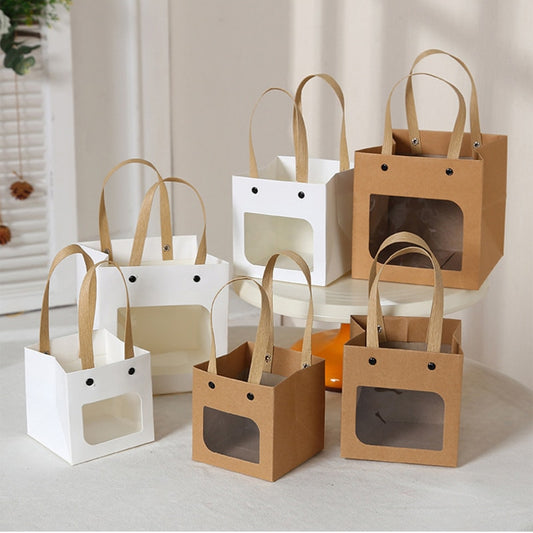 Hand-Held Kraft Paper Gift Bag