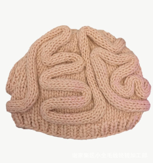 Spoof Horror Brain Hat Halloween Beanie Adult Cap