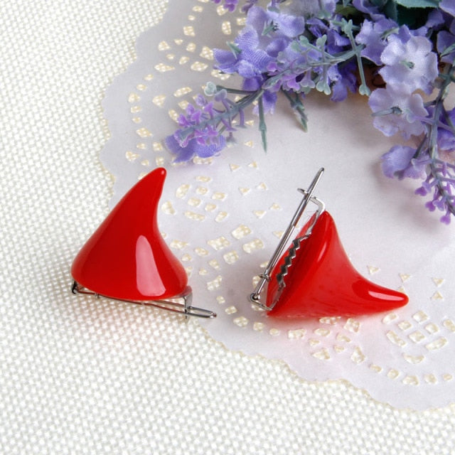 Stereo Devil Horn Ear Clip For Halloween