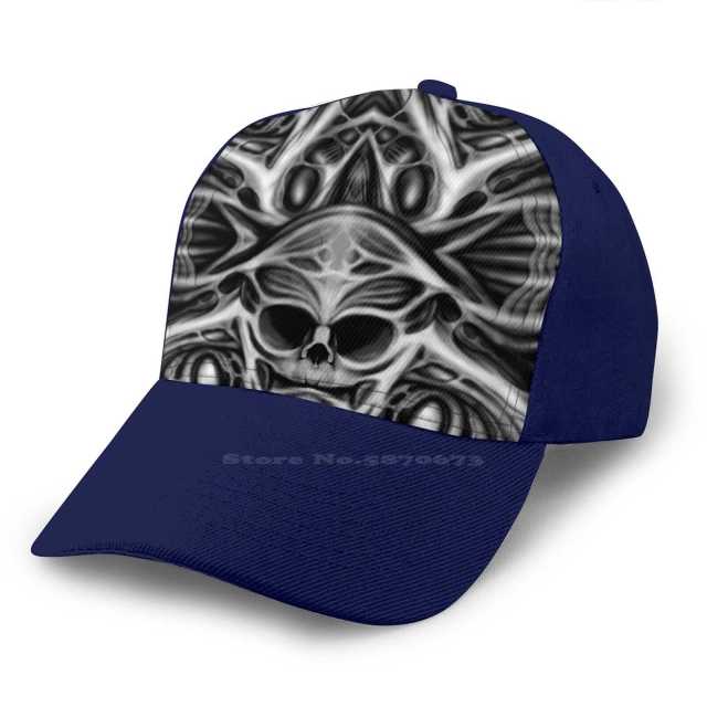Biomechanical Skull Printed Cap