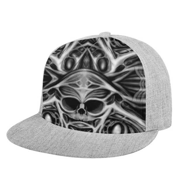 Biomechanical Skull Printed Cap
